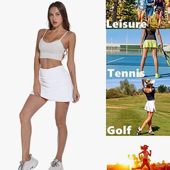 XIEERDUO Women's Athletic Tennis Golf Skirts with Pockets Size Medium - Picture 7 of 8